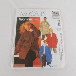 McCalls 2968 Sewing Pattern Women Unlined Jacket Plus Size 26W 28W 30W 32W Polar